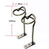 Curtain Holdbacks Pair, Metal Curtain Pole Tie Backs, Cutain Pole Tiebacks Hooks Bronze Metal, Curtain Rails and Fittings for Home Decor