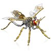 Shepatio 3D Puzzles for Adults, Metal Model Kit Wasp Mechanical Puzzle for Adults/Teens, DIY Creative Craft Gifts Kits Difficult Assembled 3D Puzzle for Family Time, Home Decor (Gold)