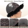 WIGER Short Human Hair Afro Kinky Curly Wigs for Black Women Pixie Cut Curly Wigs Black No Lace Curly Afro Hair African American Wigs Natural Looking 6.5 Inches