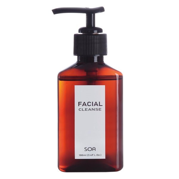 SOA Facial Cleanse, Foaming Face Wash, Exfoliating and Hydrating Deep Skin Cleanser for Sensitive Skin