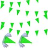 LyButty 100 Feet Green Pennant Banners Flags String Hanging Triangle Bunting Flags,Party Decorations for Grand Opening,Kids Birthday,Carnival,60 PCS