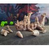Dragon Fang Dice Set with Jawbone Stand Dungeons and Dragons