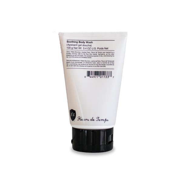 Number 4 Fleurs de Temps Soothing Body Wash. Moisturizing Body Wash with Vitamin E and Oat Extract, 3.4 oz