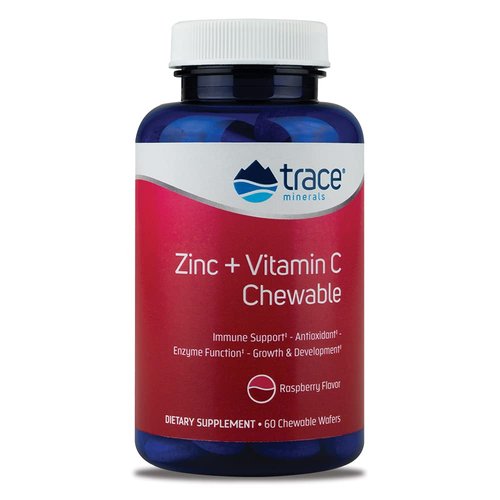 Trace Minerals | Zinc + Vitamin C Chewable | Immune Support, Antioxidant, Enzyme Function, Growth...
