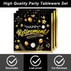 96Pack Paper Plates and Napkins Sets, Party Decorations Plates Supplies Tableware for Kids (retirement)