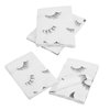 PRASNE Lashing Dental Bibs Disposable Pack of 125, Lash Pillow Cover of Lash Supplies, White 3-Ply Paper Poly Waterproof Towels, 13” x 18”, Black Eyelash Printed