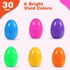 Biubumtu 30Pcs Fillable Easter Eggs, 2.36'' Plastic Bright Easter Eggs Bulk Assortment, Easter Eggs Empty, Perfect for Easter Egg Hunt/Surprise Egg