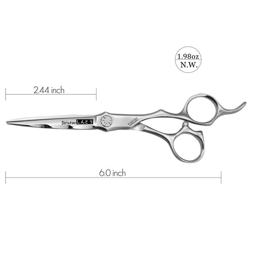 Wet and Dry Cut Professional Hair Cutting Scissors Barber Shears Japanese Aichi SUS440C Stainless Steel Salon 6 Inch Haircut Tijeras de Peluqueria Shintou