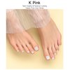 DUKASOU Semi-Cured Gel Pedicure Strips 32pcs Pure Color Series(K Pink) - Full Nail Wraps for Women Girls Gel Toenail Stickers Works with Any Nail Lamps Includes Nail Pads Nail File & Wood Stick
