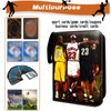 Basketball Card Binder, Trading Card Binder 4 Pocket with 50 Removable Sleeves Fits 400 Sport Cards, 3 Ring Card Holder Binder with Zipper, Collector Storage Album