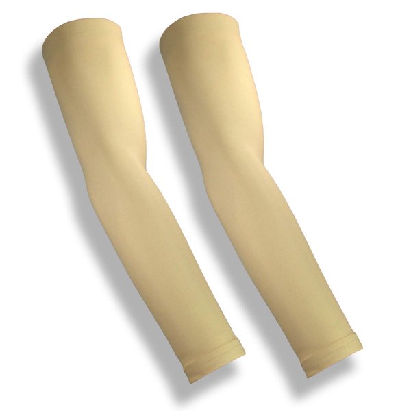 iM Sports SKINGUARDS Skin Protection Full Arm Sleeves + Protects Aging or Thin Skin + UV Protection - Unisex + Made in USA - Light - XX-Small - Pair