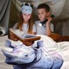 ALIFAFA Rhino Blanket, Cute Rhinoceros Throw Blanket, Rhino Gifts for Kids, Gifts for Rhino Lovers, Soft Plush Rhino Fleece Blanket, Rhino Themed Birthday, 50"x40"