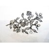 Generic Silver flower leaf crystal hair pin clip barrette bridal hair clip