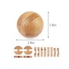 Brain Teaser Puzzle 20Pcs Unlock Interlock Game IQ Test Wooden Toy 3D Unlock Interlock Puzzle Magic Ball Brain Teaser Toy Puzzles for Adults