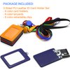 ID Badge Card Holder, Name Badge Holder with Lanyard, Neck Lanyard id Holder for Women Men, Coolrunner 2-Sided PU Leather Vertical Business Card Holder Vertical/Horizontal (2.8"W x 4.3" H)