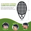 KOUPA Magic Silicone Curly Hair Brush, One Piece Twist Curl Comb for Afro Curls, Washable Hair Tool for Men Women, Black, 2 Pieces