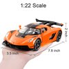 Toy Cars Model Koenigsegg Jesko 1/22 Diecast Metal Sports Toy Cars for Boys, Alloy Collectible Model Car with Sound and Lights, Race Model Car for Kids