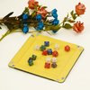 KISLANE Dice Tray 4 Pieces Folding Dice Tray, Felt Dice Tray Holder for DND, RPG, MTG and Other Board Games (Rose Red, Gray, Yellow and Blue)