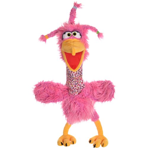 Living Puppets - Dizzy The Big Pink Bird, 26-Inch Plush Hand Puppet for Boys and Girls