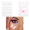 Glitter Butterfly Face Eye Sticker Flowers Face Temporary Tattoos for Women Girls Party Favors Butterflies Makeup Stickers for Face Eyeshadow Rhinestone Body Tattoo Decorations
