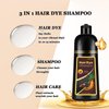 Instant Blonde Brown Hair Color Shampoo,Golden Brown Hair Dye Shampoo 3 in 1 for Women Men,Long Lasting Brown Hair Shampoo,Brown Hair Dye Colors in Minutes,Brown Shampoo Easy to Use