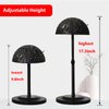 Wig Stand 1PC Adjustable Height Portable Wig Holder Stands Non-Slip Wig Head Holders Sturdy Plastic Wig Head Stand for Multiple Wigs and Hats Styling Drying Display (Black)