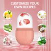 Ice Roller for Face and Eye, Silicone Ice Facial Roller Ice Holder, Face Ice Mold Skin Care, Face Icers Reusable Ice Cube Roller for Shrink Pores Anti Wrinkle Reduce Puffiness, Pink