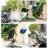 Homeet Motorcycle Phone Mount for Rearview Mirror, Metal Motorbike Phone Holder Smartphone Holder Mount 360° Rotation Adjustable, Universal for 6mm-10mm Diameter Scooter Motorcycle Mirror