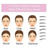 Eyebrow Stencils, Eyebrow Template, Eyebrow Shaping Kit,8 Styles Reusable Eyebrow Stencil with Handle and Strap, Washable Reuseable Eyebrow Positioning Tool The Wide is 5.2 Inch, Length is 4Inch