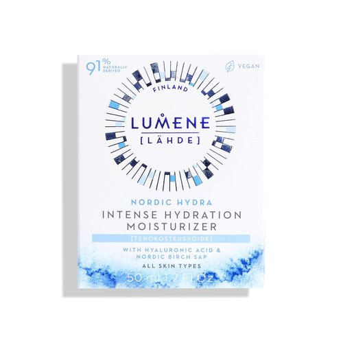 Lumene [Lähde] Nordic Hydra Intense Hydration Facial Moisturizer - Lightweight Plumping Face Cream for Dry Skin - Enriched with Arctic Spring Water + Hyaluronic Acid for Instant Moisture (50 ml)