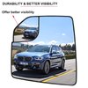 Driver Left Side Heated Blind Spot Mirror Replacement for 2015 2016 2017 2018 2019 2020 Ford F150 Side Mirror - Side Rear View Heated Convex Mirror Glass with Rear Holder FL3Z17K707L