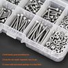 HELIFOUNER 420 Pieces M2.5 x 4mm /6mm /8mm /10mm /12mm /16mm /20mm /25mm, Hex Socket Head Cap Bolts Screws Washers Nuts Kit, 304 Stainless Steel