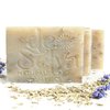 DE SELVA Lavender Goat Milk Soap with oats. Pack of 3. Calming & Moisturizing Bar for Face & Body. Made in USA
