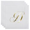 Gift Boutique 100 Gold Monogram Cocktail Napkins Letter D Disposable Paper Pack Elegant Metallic Golden Foil Hand Napkin for Powder Room Wedding Holiday Birthday Party Baby Shower Decorative Towels
