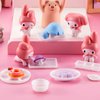 Skylety 33 Pieces 1:12 Dollhouse Miniature Decoration Accessory Dollhouse Miniature Kitchen Tableware Plastic Mini Plate Dishes Cups Bowl Set Micro Decoration for Dolls House Accessory Pretend Play