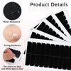 Piriuuo 120 Pcs Hair Extension Tape Tabs Double Sided Tape for Hair Extensions Tape in Extension Remover Tape in Tape Replacement Tape in Hair Extensions Human Hair Wig Tape Beauty Tools, Black