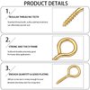 Linsoir Beads 7X14mm Screw Eye Pins for Jewelry Making Eyepins Hook Eyelets Screw Threaded Gold Tone Clasps Hooks for DIY Jewelry Making 200 pcs/lot