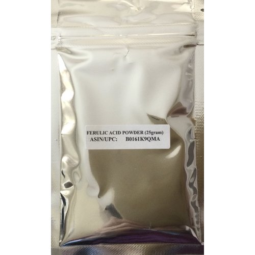 FERULIC ACID POWDER,(50 gram), Pure Extracted from Rice Bran Oil,