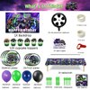 Heidaman 150Pcs Monster Truck Birthday Decorations，Monster Truck Party decorations，Monster Truck Birthday Party Supplies，Include Balloon arch,Backdrop, Cake Toppers，Tableware, Tablecloth