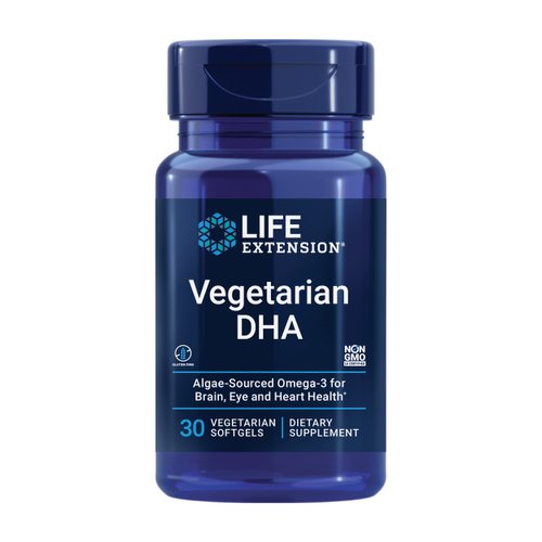 Life Extension Vegetarian DHA - Algae Plant Based Omega3 Fatty Acid DHA Supplements for Eye, Brain & Heart Health Support for Adult and Kids - Gluten-Free, Vegetarian, Non-GMO - 30 Softgels
