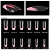 Fcozpjk French Tip Press On Nails Pink, Short Coffin French Tips Stick On Nails, Wearable False Nail Tips Full Cover Soft Gel Tips, Y2K Design Glue On Nails in 12 Sizes, Nail Salon Supplies