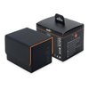 Vault X Exo-Tec® Modular Sideloading Deck Box Module for 100+ TCG Cards. Detachable Magnetic Lid. Fits Commander & Standard Trading Cards. (Black/Electric Orange)