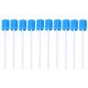 Healifty 100pcs Mouth Sponge Swabs Disposable Sponge Stick Oral Care Sponge Swab Tooth Cleaning Sponge (Blue)