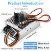 PWM DC Motor Speed Controller, DC 10-55V/60A, LED Display Stepless DC Motor Speed Controller with Adjustable Potentiometer and Forward-Brake-Reverse Switch