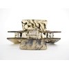 Generic Medium rectangle tan and black marbled hair claw clip