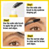 Erinde Brow Glue Eyebrow Gel, Lightweight Brow Gel, Brow Fix Gel for Long-Lasting Hold, 2 in1 Brow Gel & Hair Edges Gel, Waterproof, Smudge-Resistant, Quick-Dry Brow Styling Wax, Clear, 2PCS