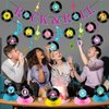 LARRAZABAL Rock and Roll Birthday Party Decorations, Music Themed Party Decorations Include Rock and Roll Banner Hanging Swirls Honeycomb Centerpiece 50s Party Decorations Baby Shower Supplies