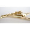 Gold or silver clear or ab crystal flower metal alligator hair clip (Primary color: Silver/clear crystal)
