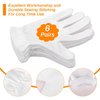 Selizo 6 Pairs 100% White Cotton Gloves for Eczema, Moisturizing Gloves for Dry Hands Overnight Women, Moisture Sleeping Spa Lotion Hand Cream Gloves for Eczema Dry Cracked Hands Sensitive Skin