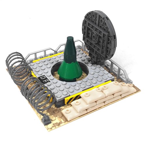 Thcbme Military Base Building Blocks Set E, Army Base, WW2 Military Building Toys, Compatible with Lego 6254100 Building Accessory